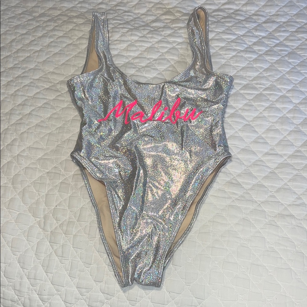 PRIVATE PARTY silver swimsuit